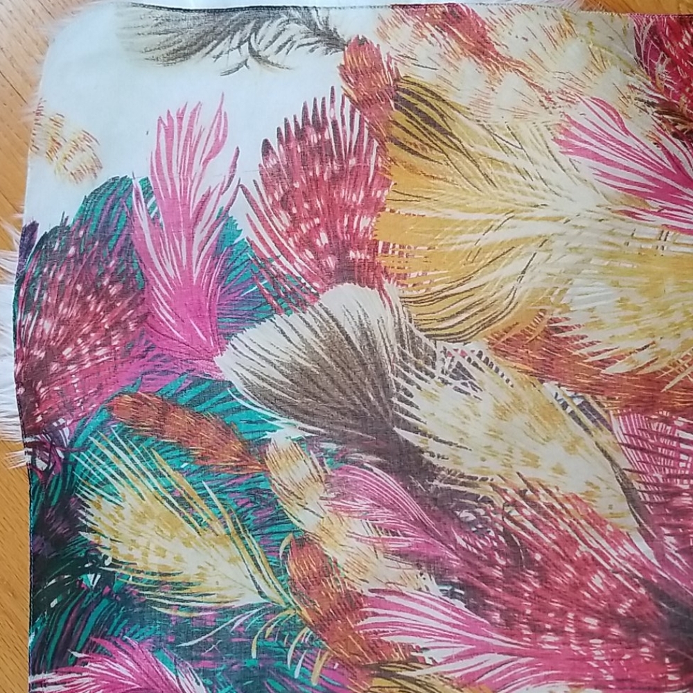 Echo Feather Design Multicolore Oversized Scarf - image 2